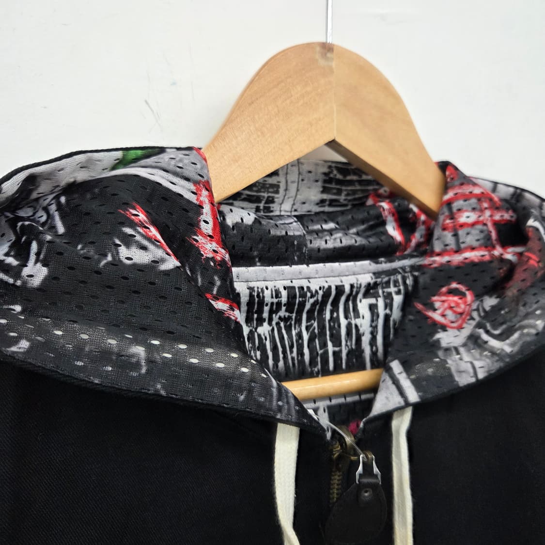 빈티지 힙 프린팅 후드 리버시블 집업 남L 상품이미지6