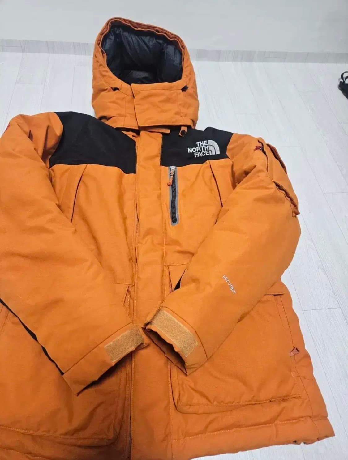 노스페이스 HYVENT 오렌지 패딩 L 105 상품이미지1