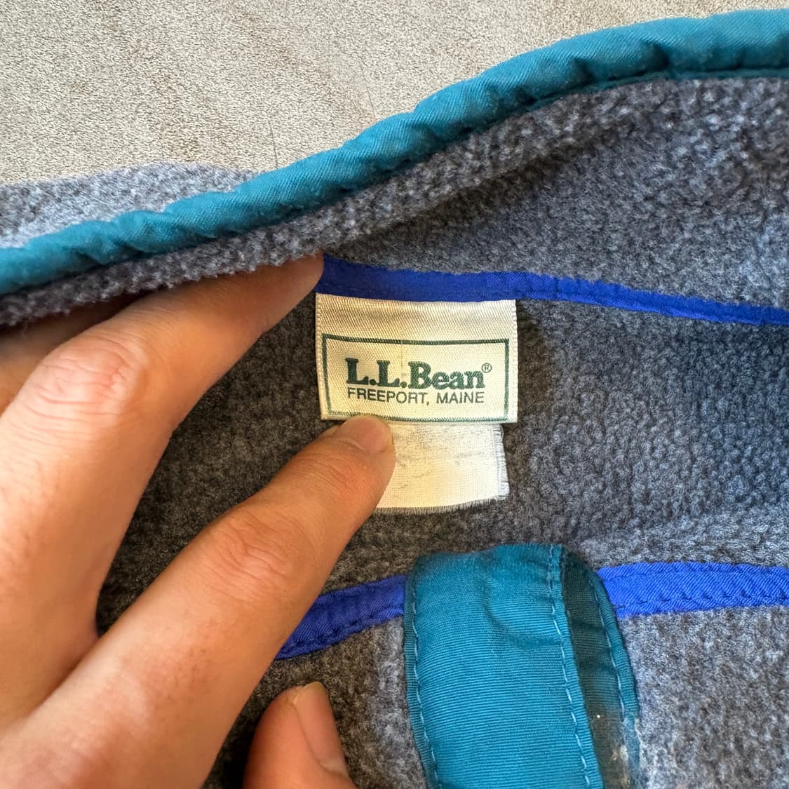 90s L.L.bean 90년대 미국 생산 엘엘빈 그레이 플리스 신칠라 상품이미지6