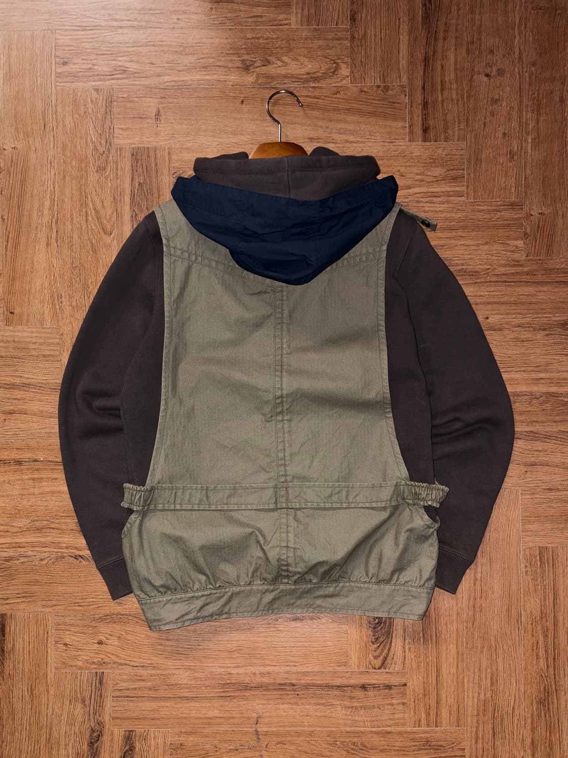 빈티지 디테일 후드 베스트 상품이미지3