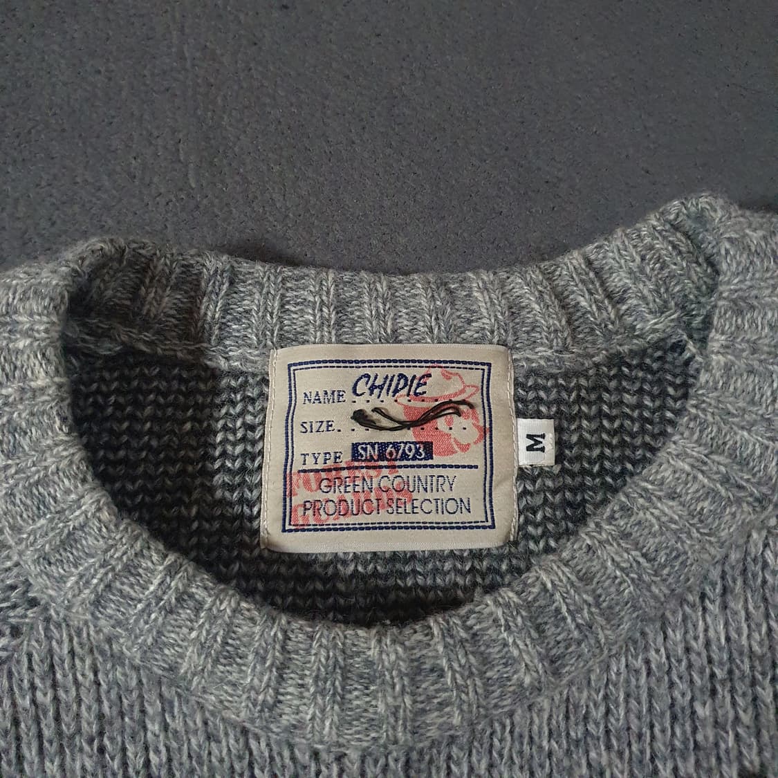 CHIPIE 헤비 울 노르딕 니트 스웨터 M 상품이미지5