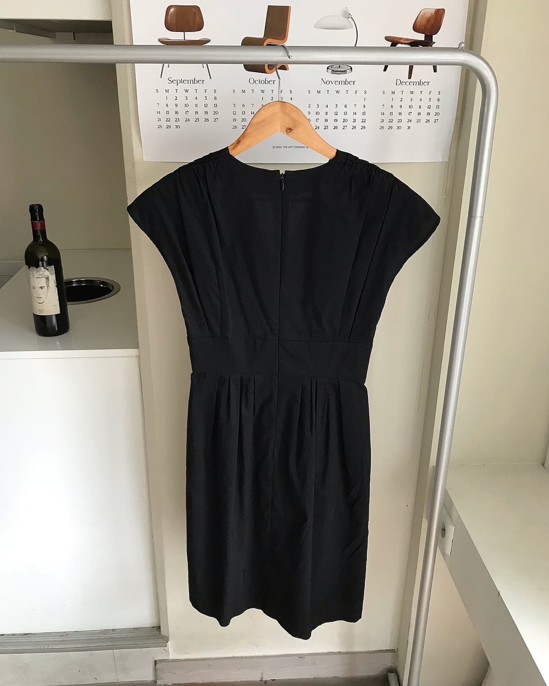 버버리 브이넥 랩 플리츠 캡슬리브 원피스 상품이미지7