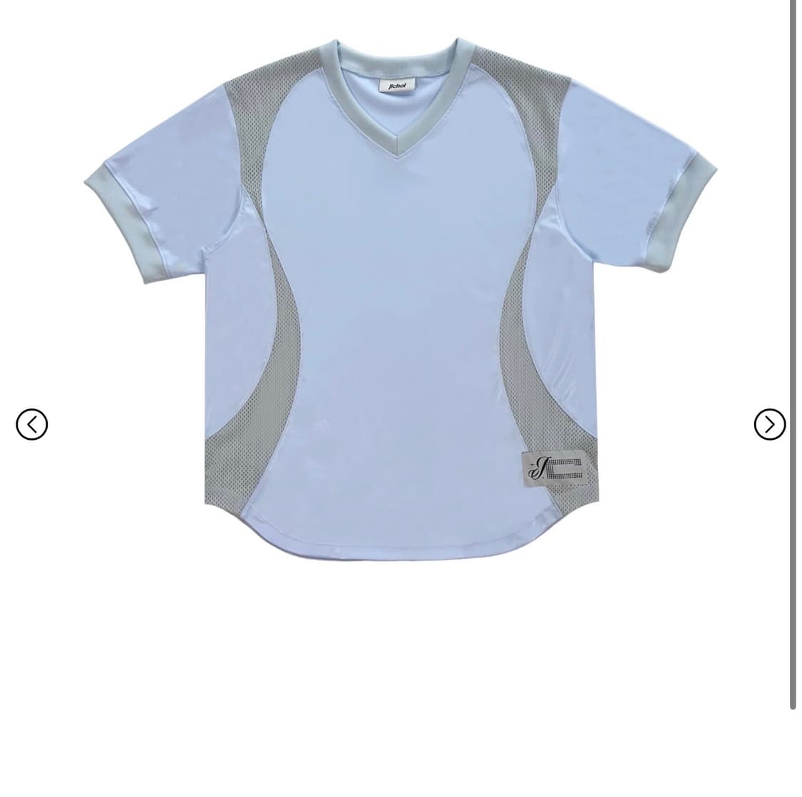 지초이 SS25 매쉬 티셔츠 라이트 그레이 SS25 CURVED MESH 상품이미지1