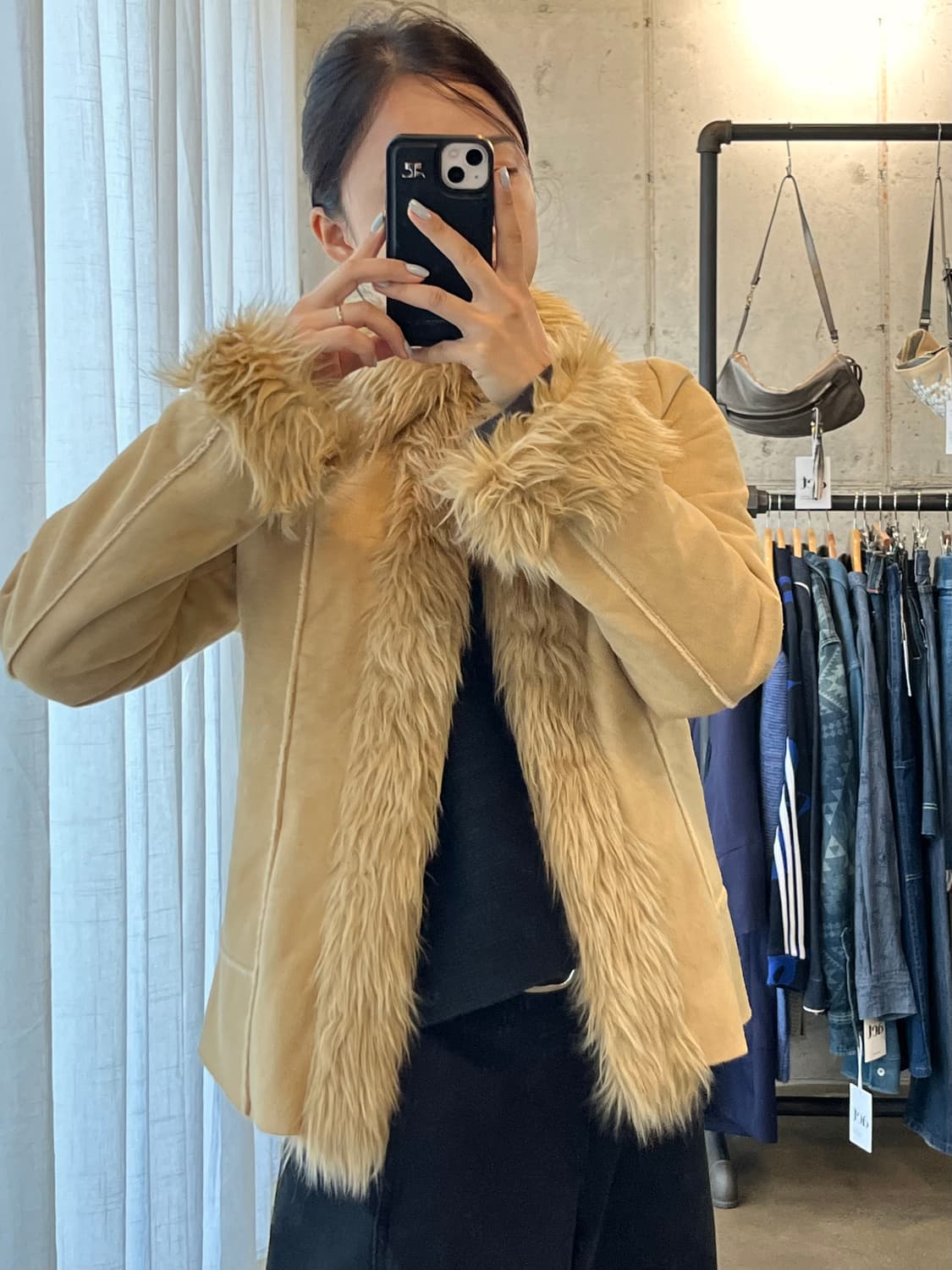 LUVULITE 스웨이드 퍼 시어링 자켓 상품이미지4