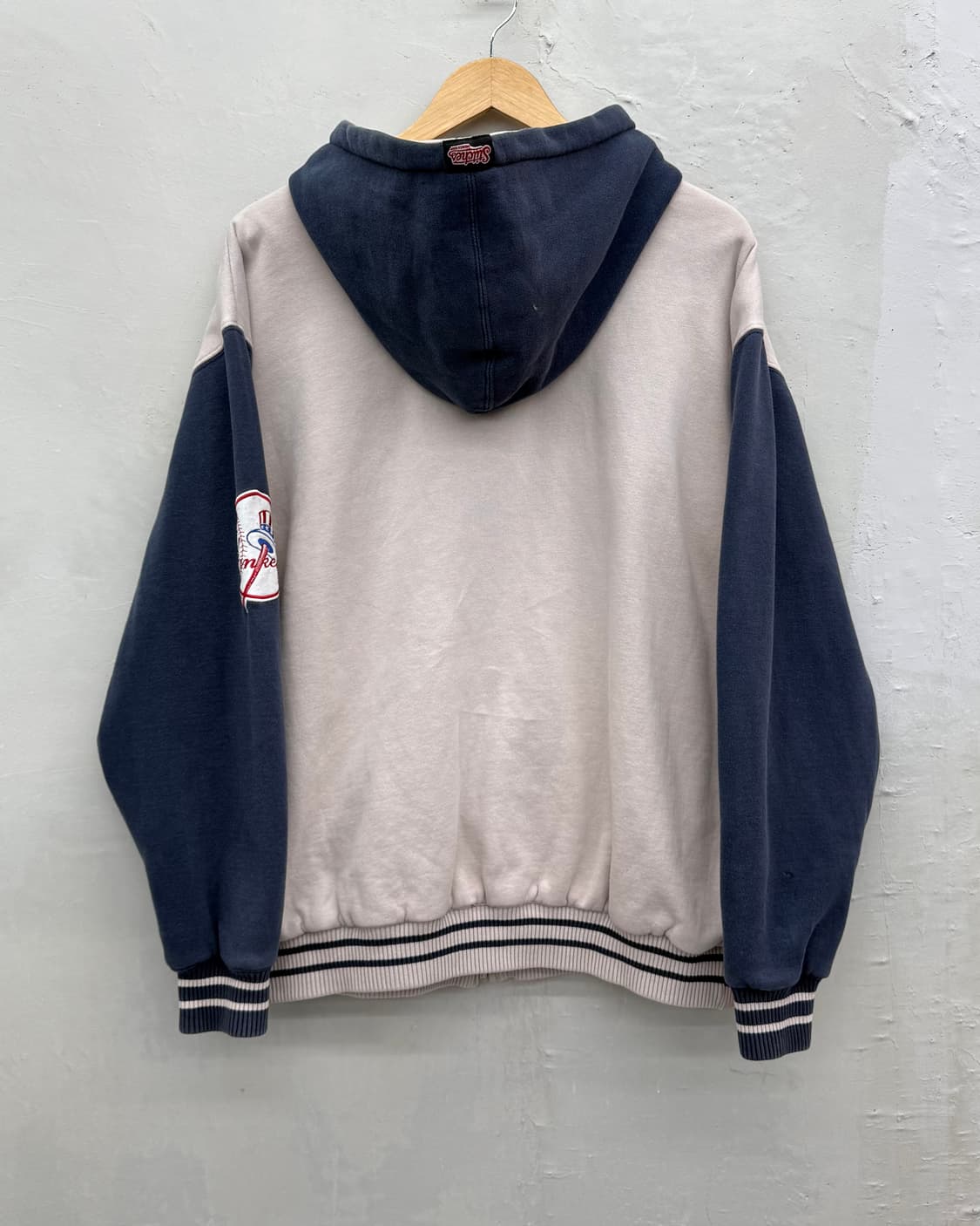 제뉴언 머천다이즈 00s NY YANKKES 컬러블럭 스웻 후드집업 상품이미지6