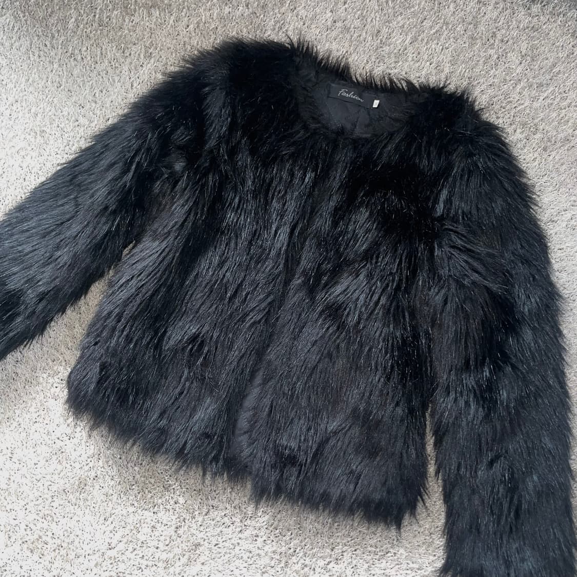 블랙 퍼자켓 상품이미지1