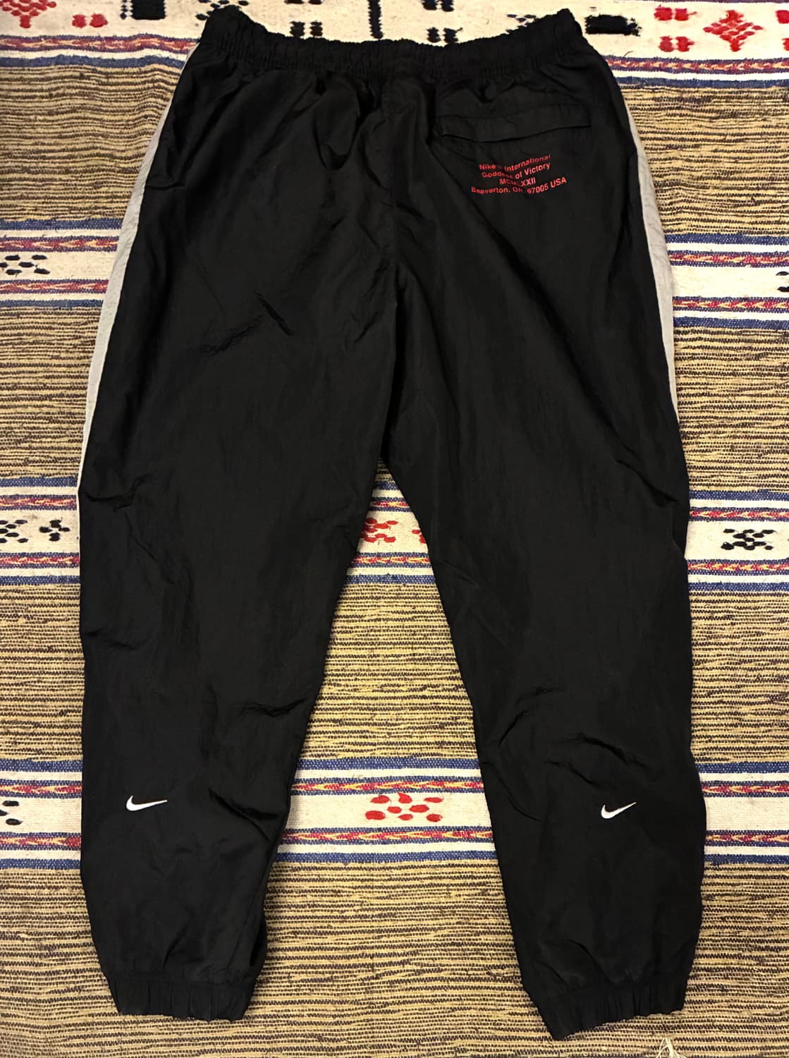 (XXL)나이키 더블스우시 우븐 나일론팬츠 조거팬츠 블랙 상품이미지6