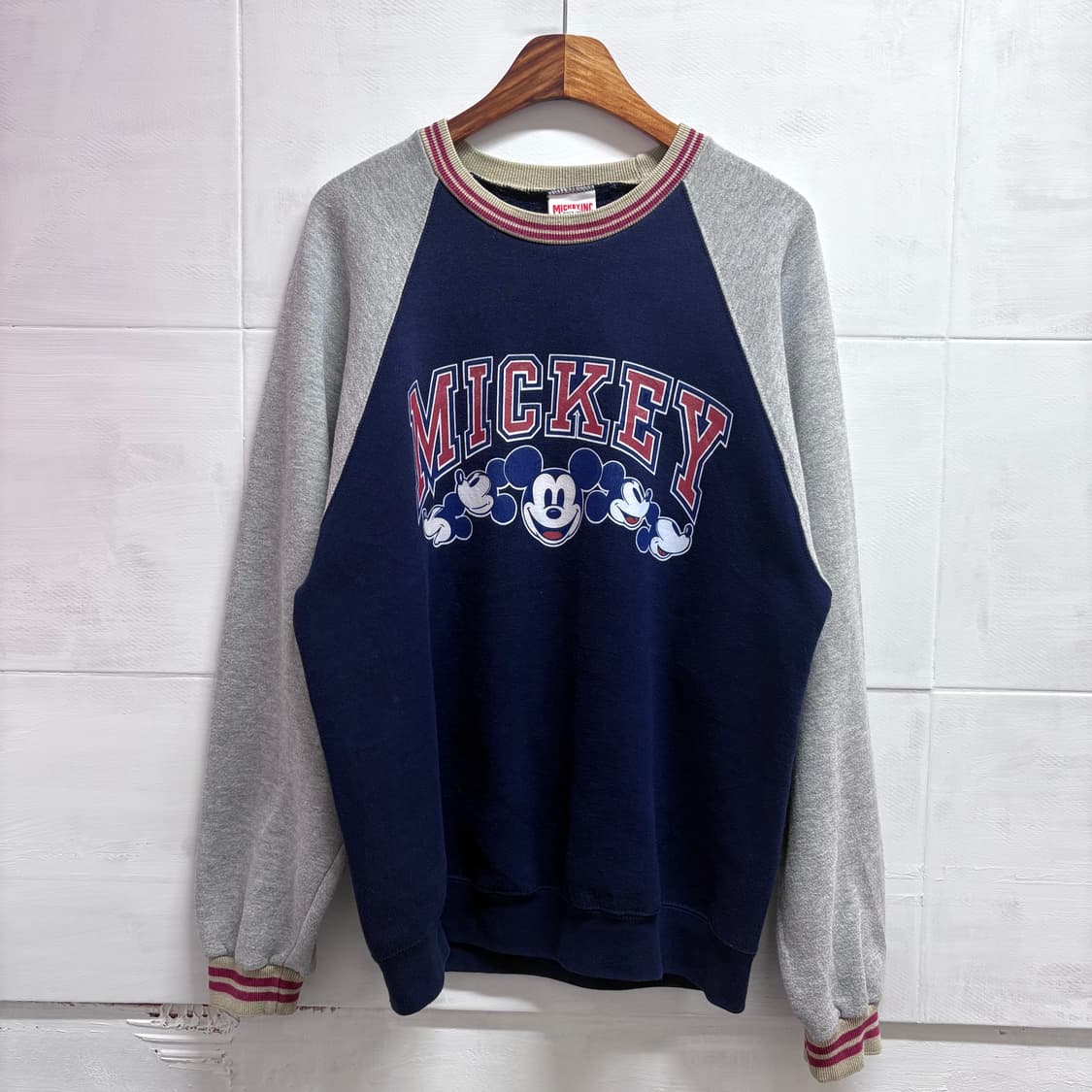 90s USA Mickey 디즈니 미키마우스 50/50스웻셔츠 맨투맨  상품이미지1