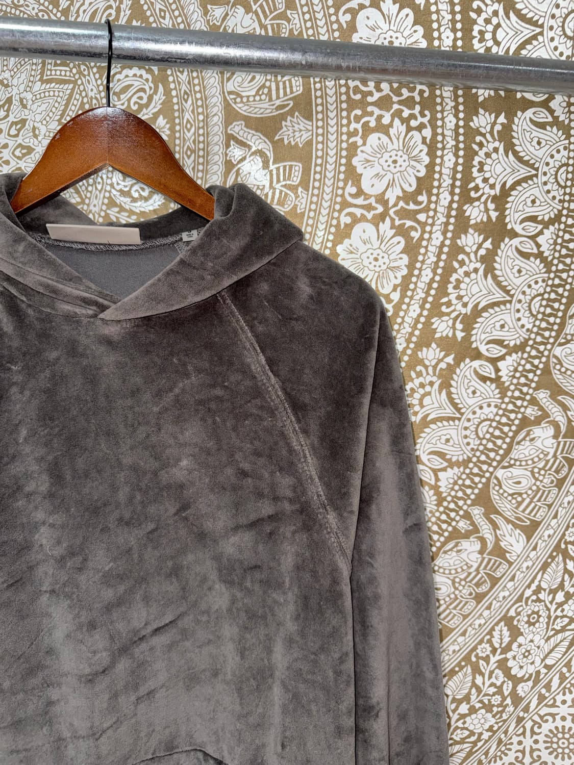 에센셜 여성 벨벳 후드티  상품이미지4