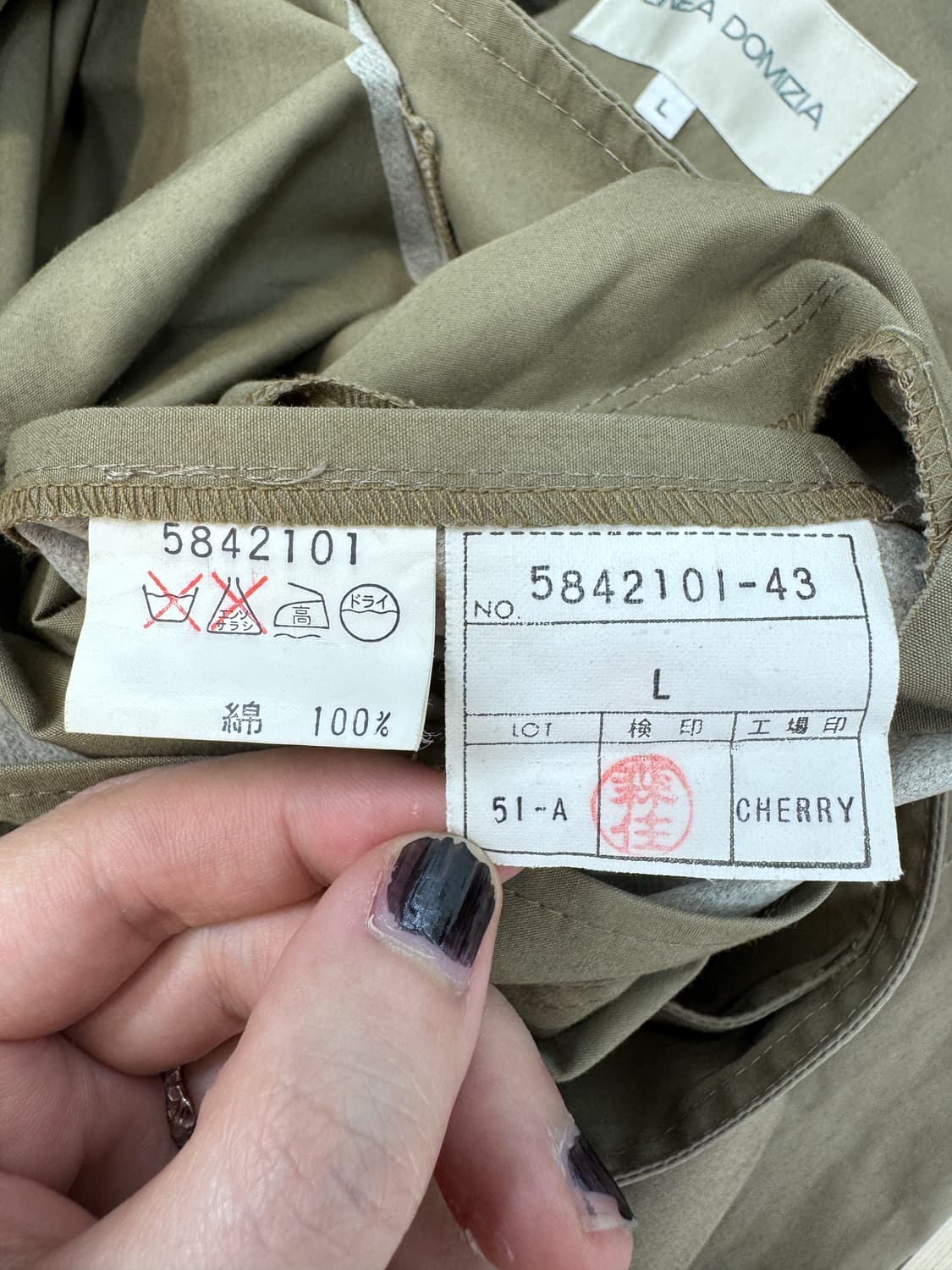 Linea Domizia 백 로프 발마칸 코튼 롱코트 상품이미지7