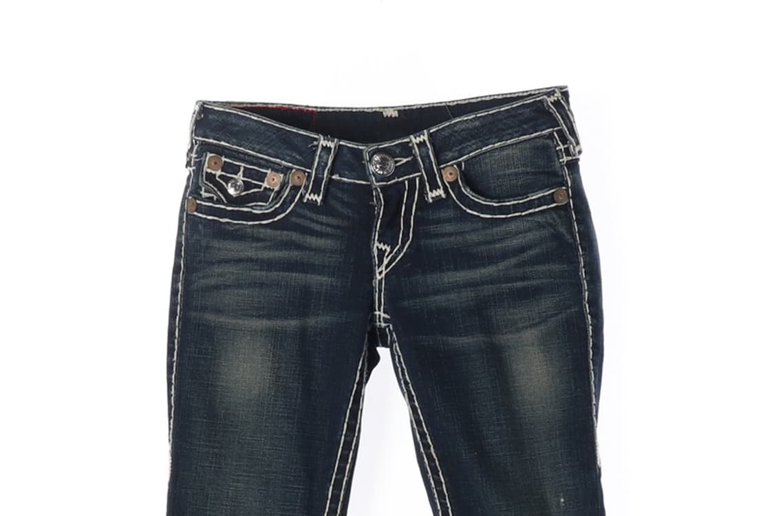 트루릴리전 조이 빅티 화이트 스티치 부츠컷 데님 25 상품이미지3