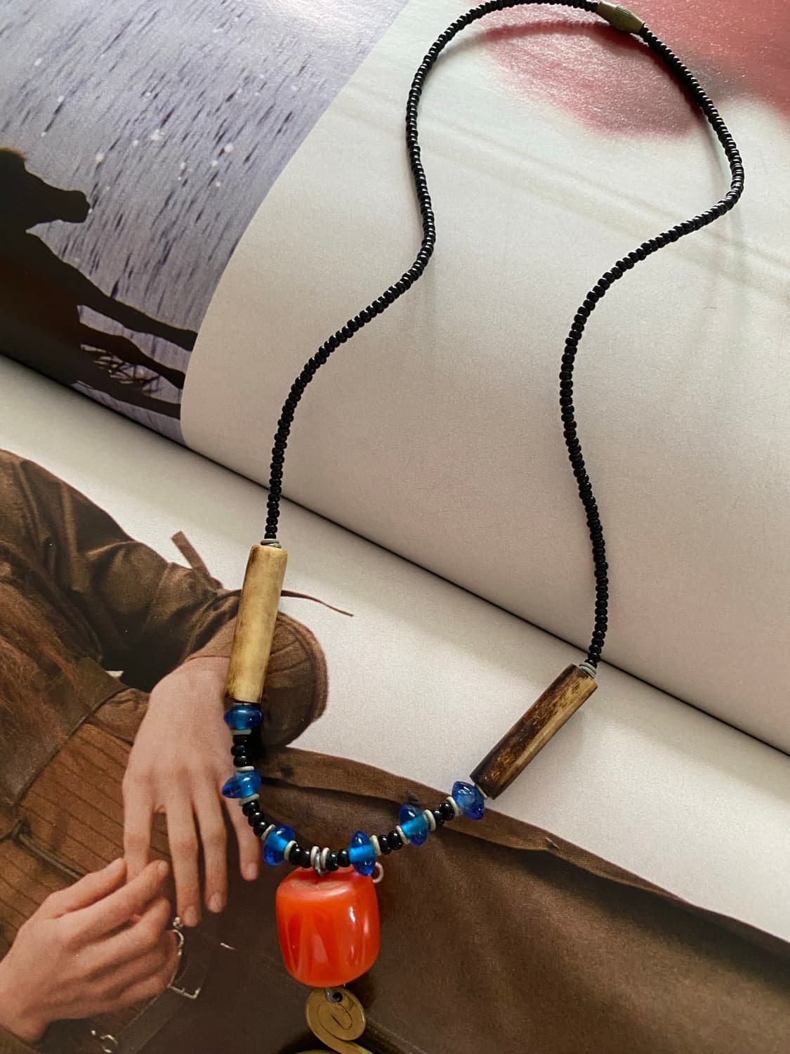 빈티지 에스닉 황동 스파이럴 펜던트 목걸이 상품이미지9