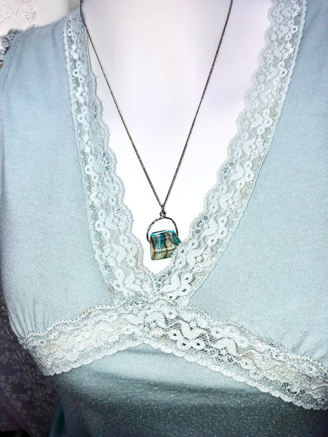 mint gemstone necklace 상품이미지1
