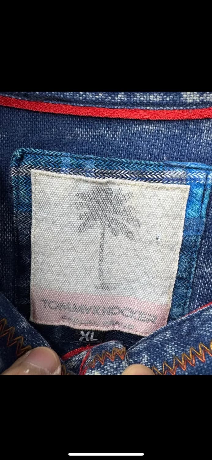 빈티지 블루 체크 무늬 플란넬 셔츠 H1460 상품이미지5