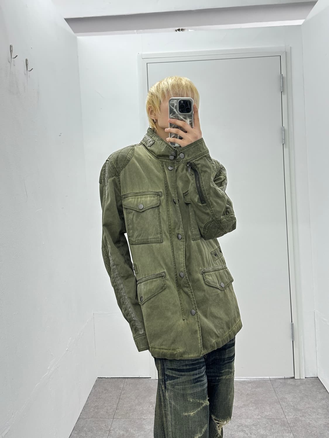 Diesel Washed Cotton Biker Jacket 상품이미지9