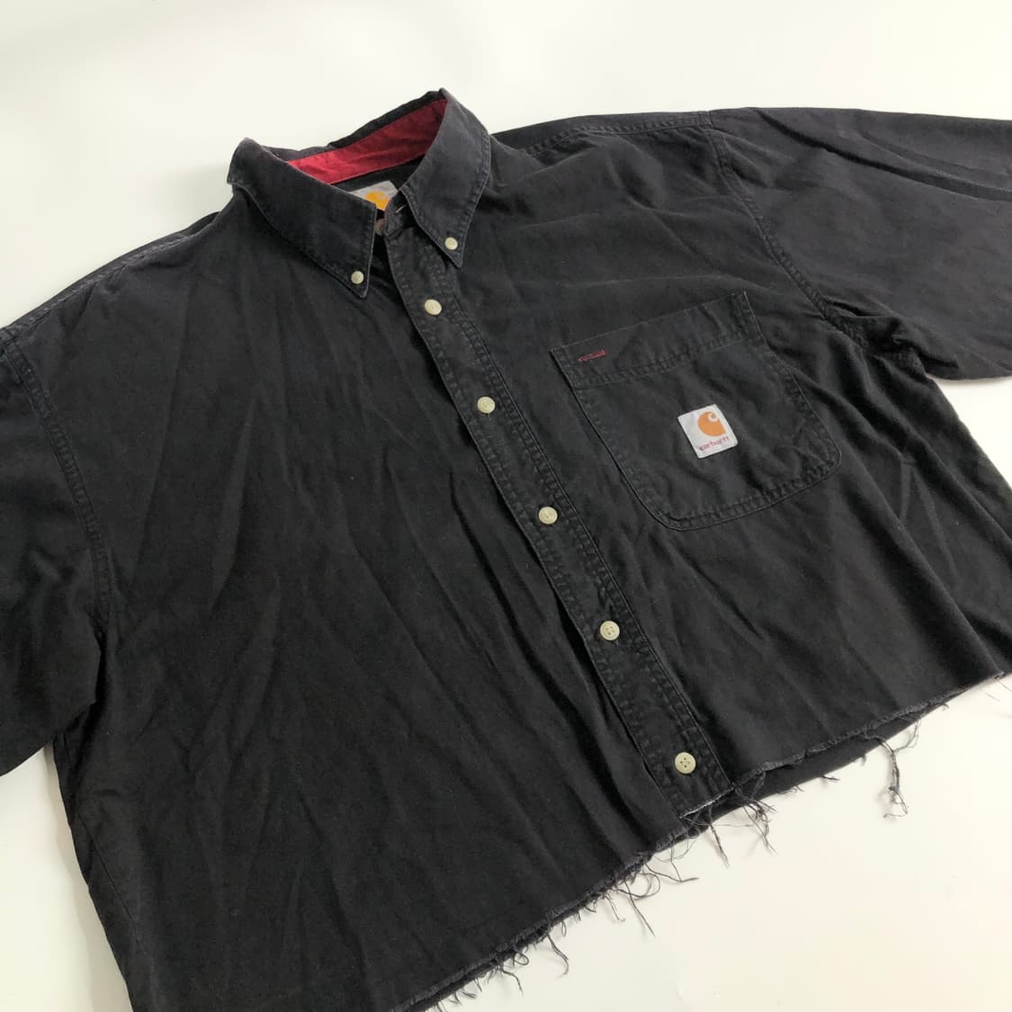 칼하트 커스텀 크롭 반팔 셔츠 L 상품이미지4