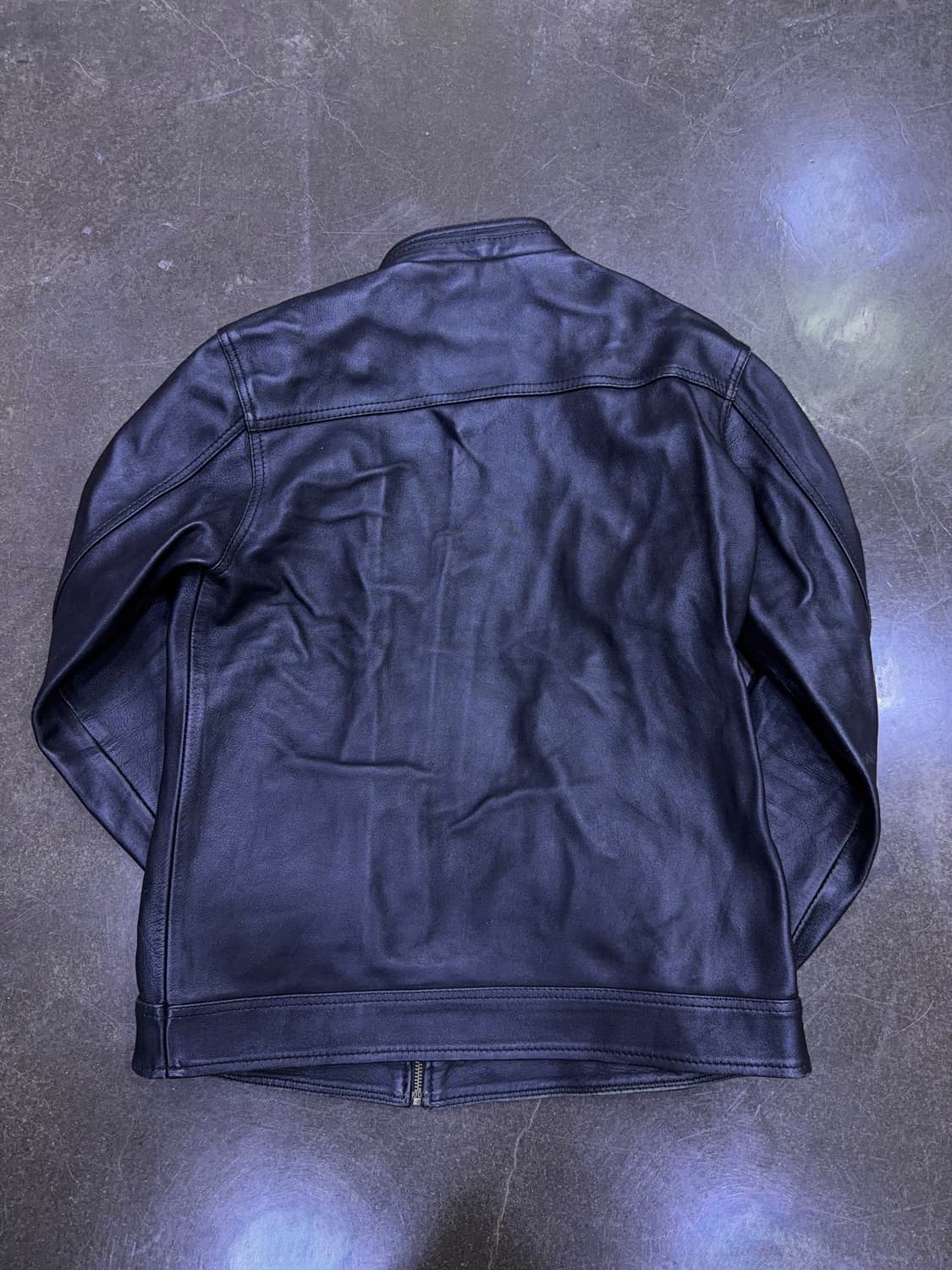 빈티지 양가죽 싱글 라이더자켓 블랙 레더 M 상품이미지2