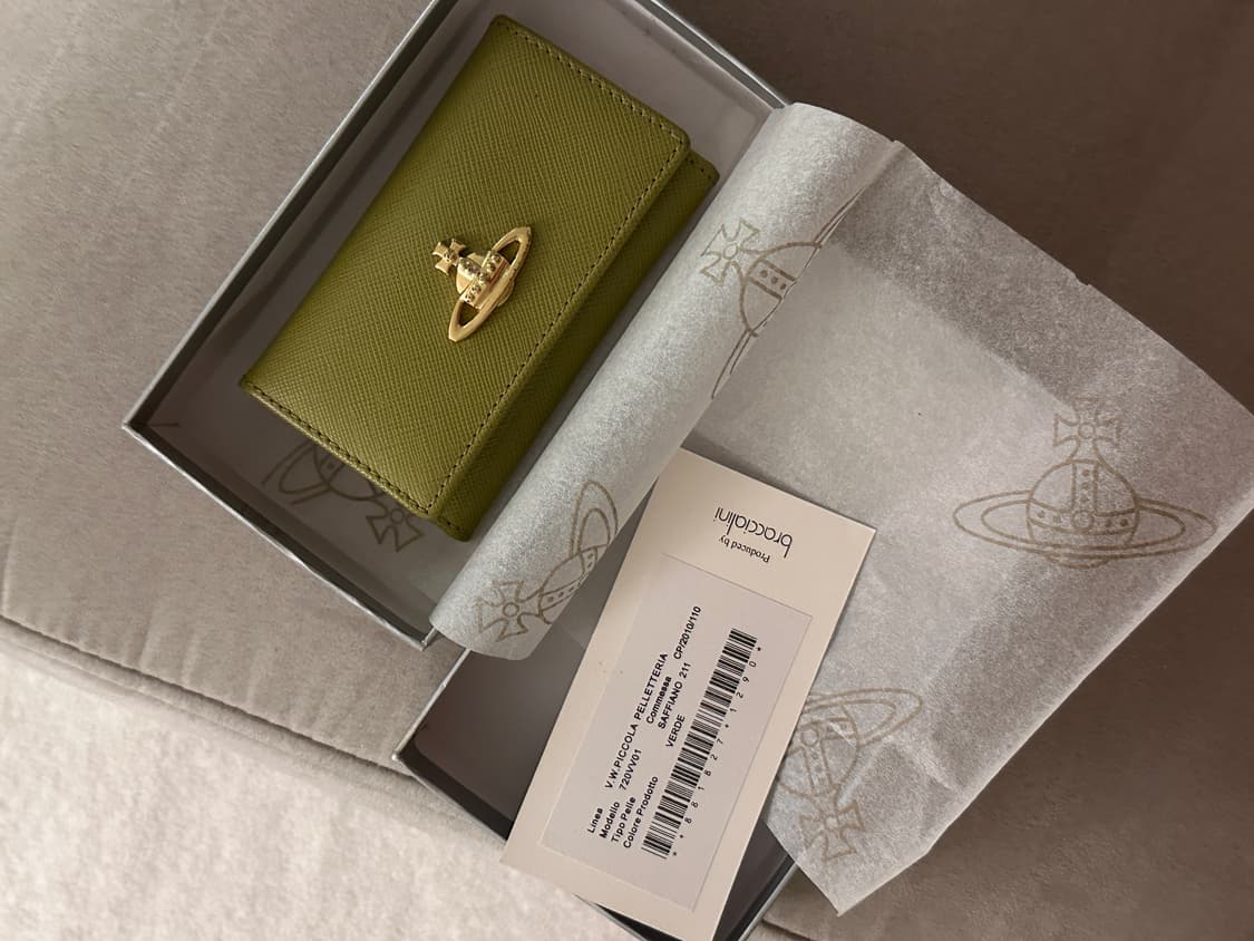 비비안웨스트우드 반지갑 카드지갑 키케이스 연두색 풀박 상품이미지2