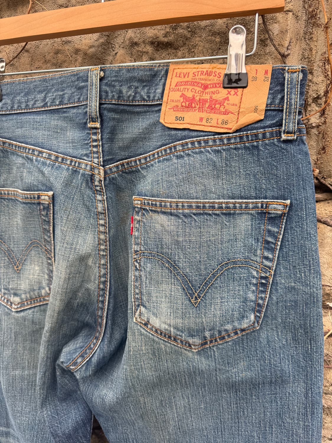 90s 리바이스 빈티지 501 워싱 데님 팬츠 32 상품이미지6
