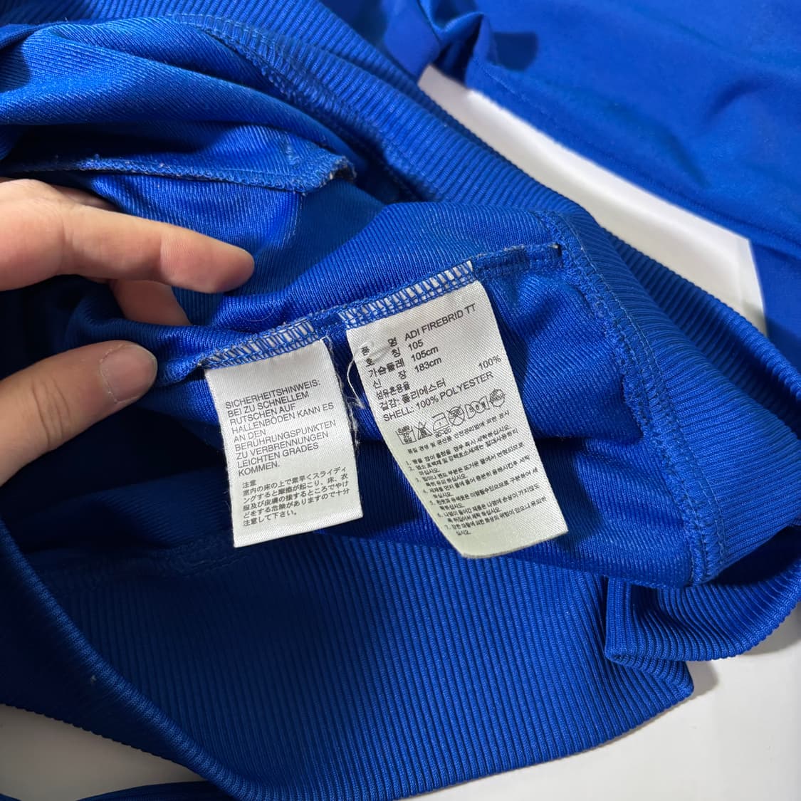 XL 105 아디다스오리지날 블루 파이어버드 트랙탑 집업져지 상품이미지5