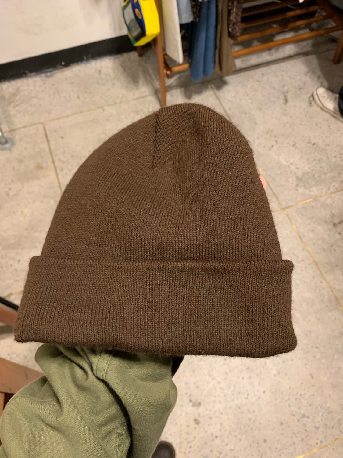 Stussy 브라운 오렌지 자수로고 비니 상품이미지4