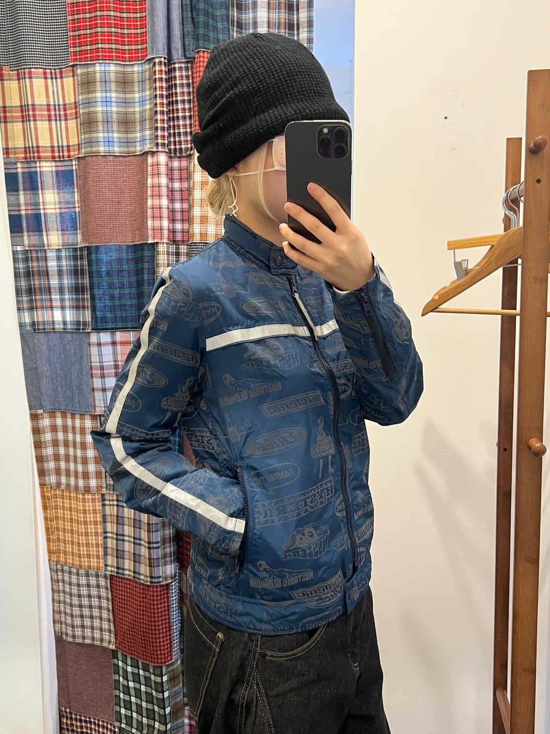 히스테릭글래머 블루 프린팅 바람막이 상품이미지2