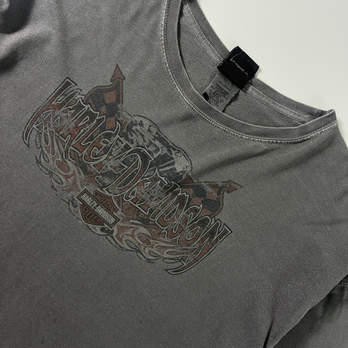 Harley davidson  할리 데이비슨 올드스쿨 워시드 그레이 반팔 상품이미지4