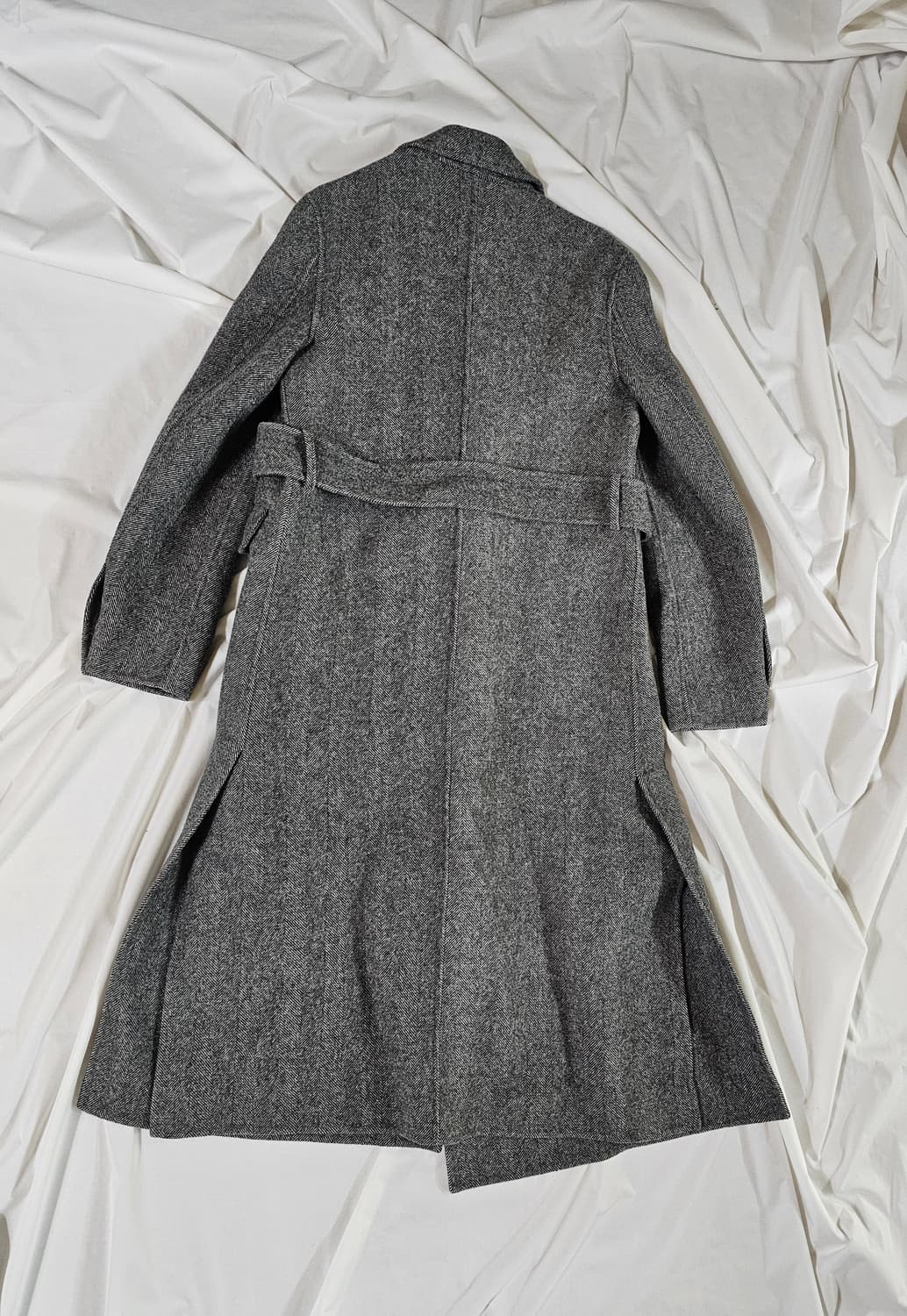 모어댄예스터데이 클래식 헤링본 핸드메이드 롱코트 상품이미지7