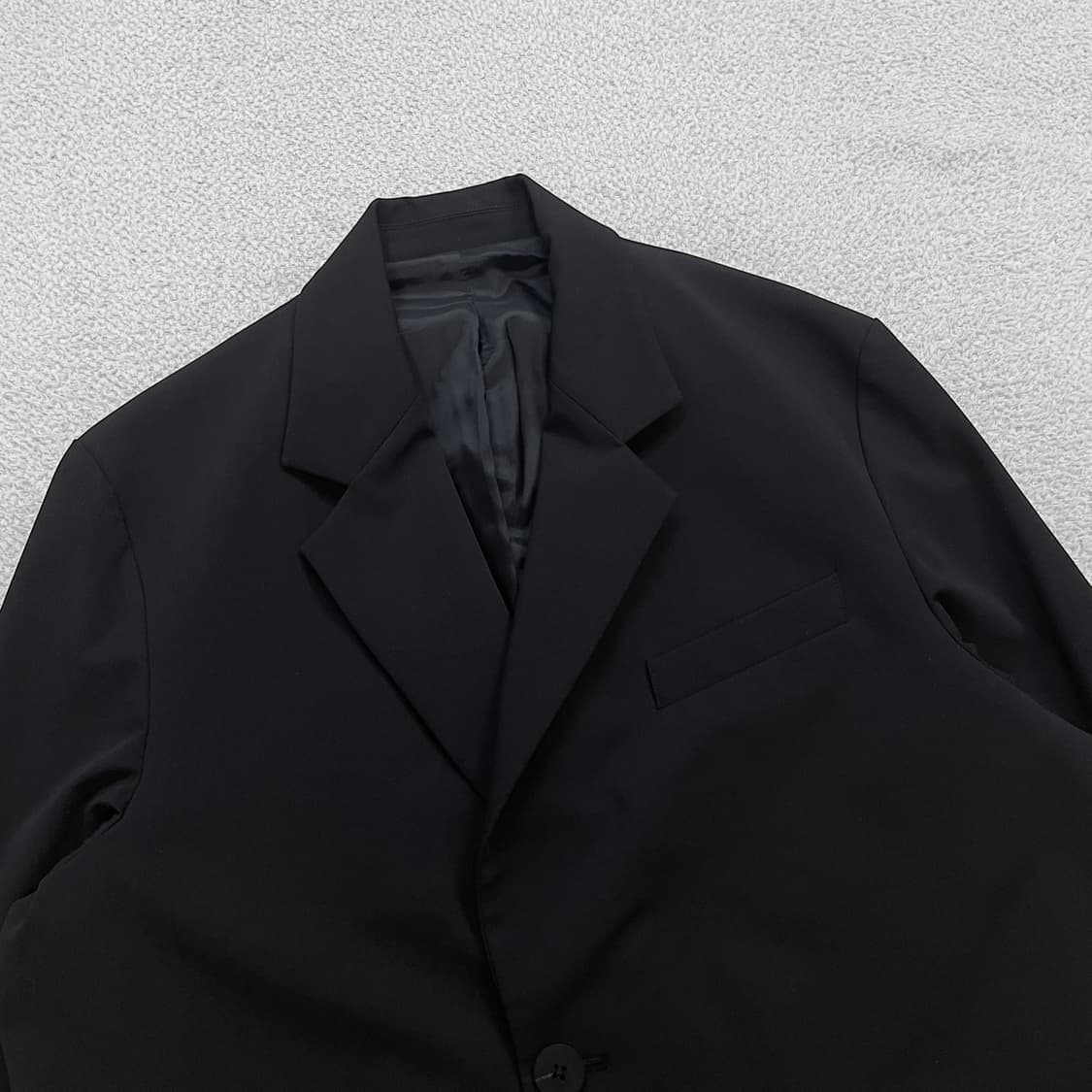 우영미 투 버튼 싱글 블레이저 자켓 블랙 상품이미지5