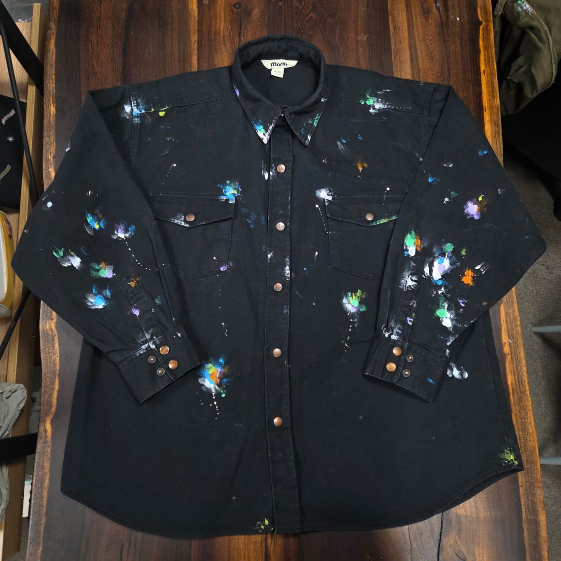 S.O/ 핸드페인팅 커스텀 워크셔츠 상품이미지4