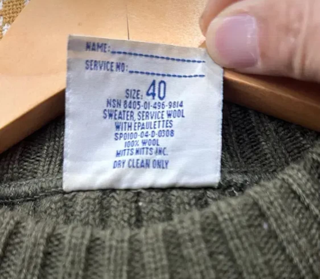 미군 코만도 울 스웨터 40사이즈 100 상품이미지3