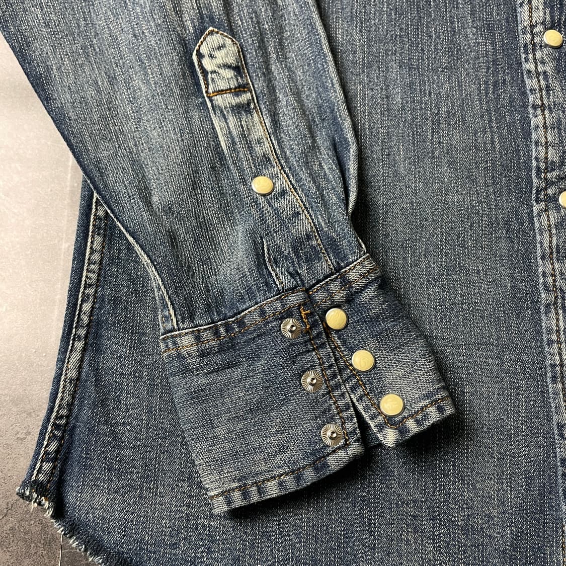WRANGLER 랭글러 빈티지 웨스턴 코튼 데님 셔츠 A00611 상품이미지6