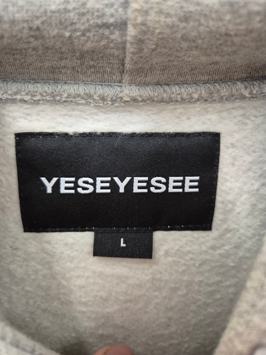 예스아이씨 그레이 로고 후드티 L 상품이미지4