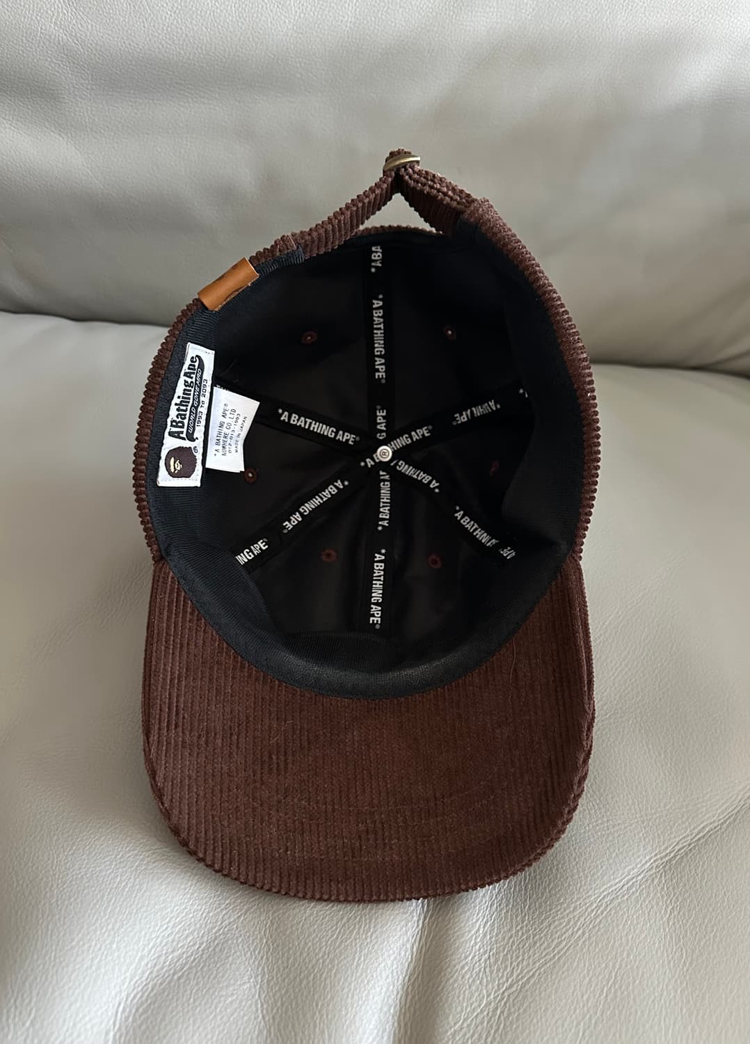 베이프 코듀로이 헤드 캡 모자 상품이미지2