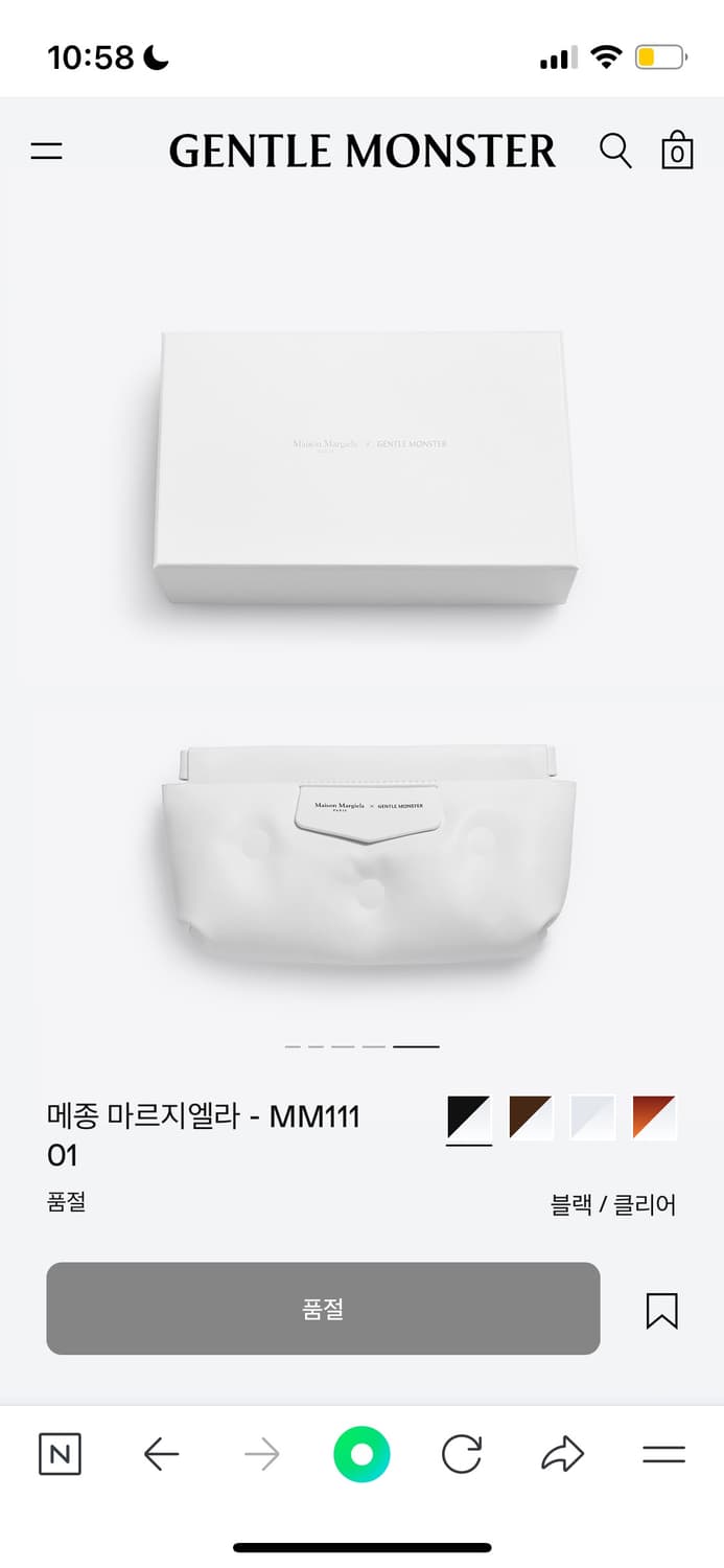 (새상품) 젠틀몬스터 x 마르지엘라 mm111 01 블랙 풀박 상품이미지9