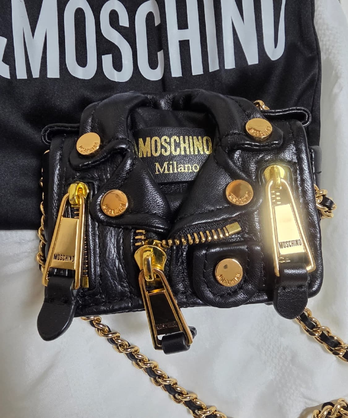 한정판 모스키노 미니 바이커백 블랙 상품이미지2