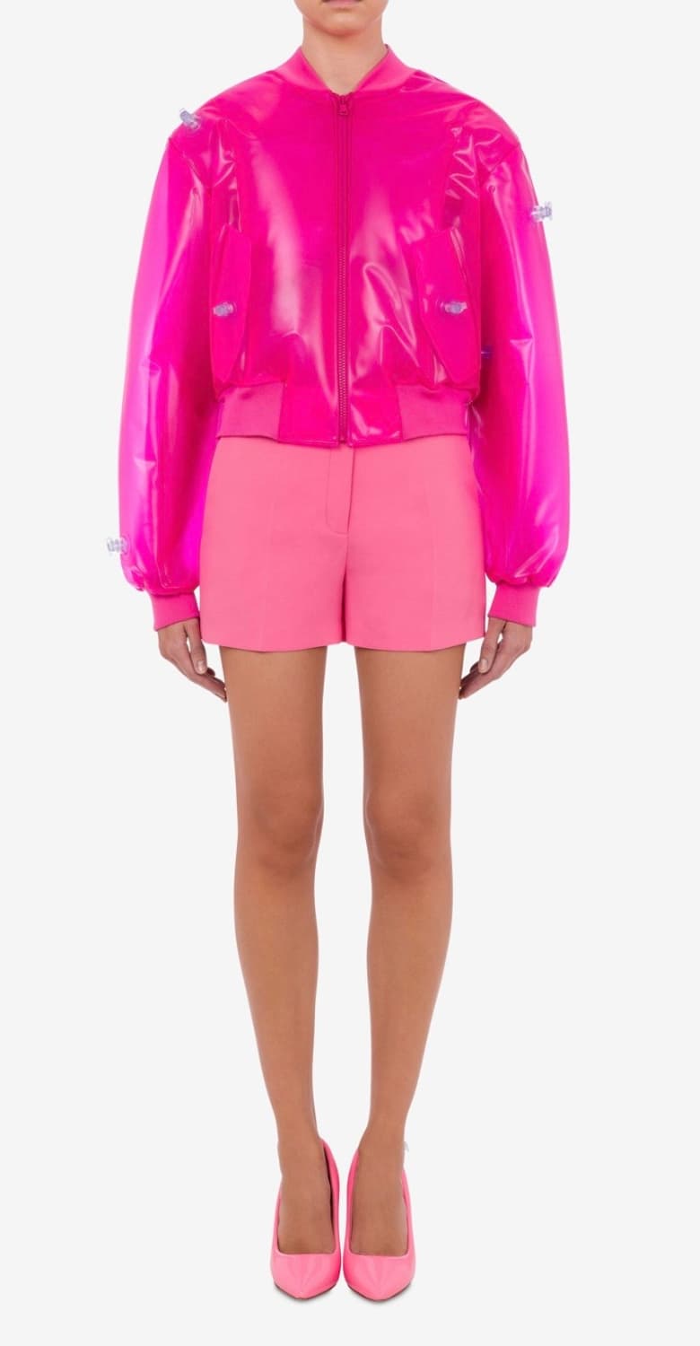 새상품) 모스키노 핑크 유광 봄버 자켓 38 상품이미지6