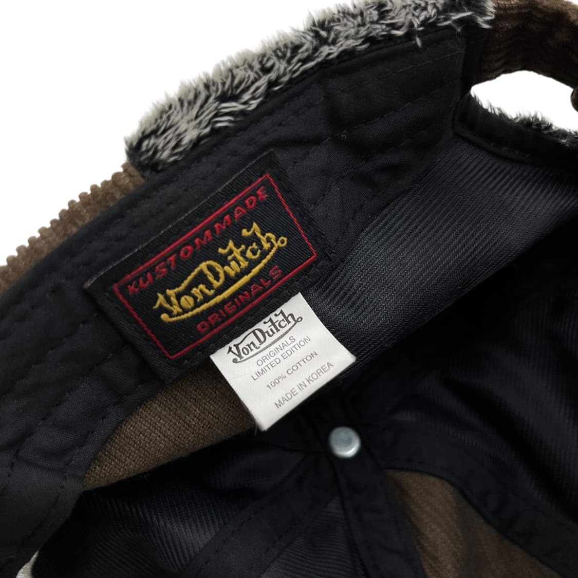 본더치 y2k 윈터 브라운 코듀로이 캡 상품이미지8