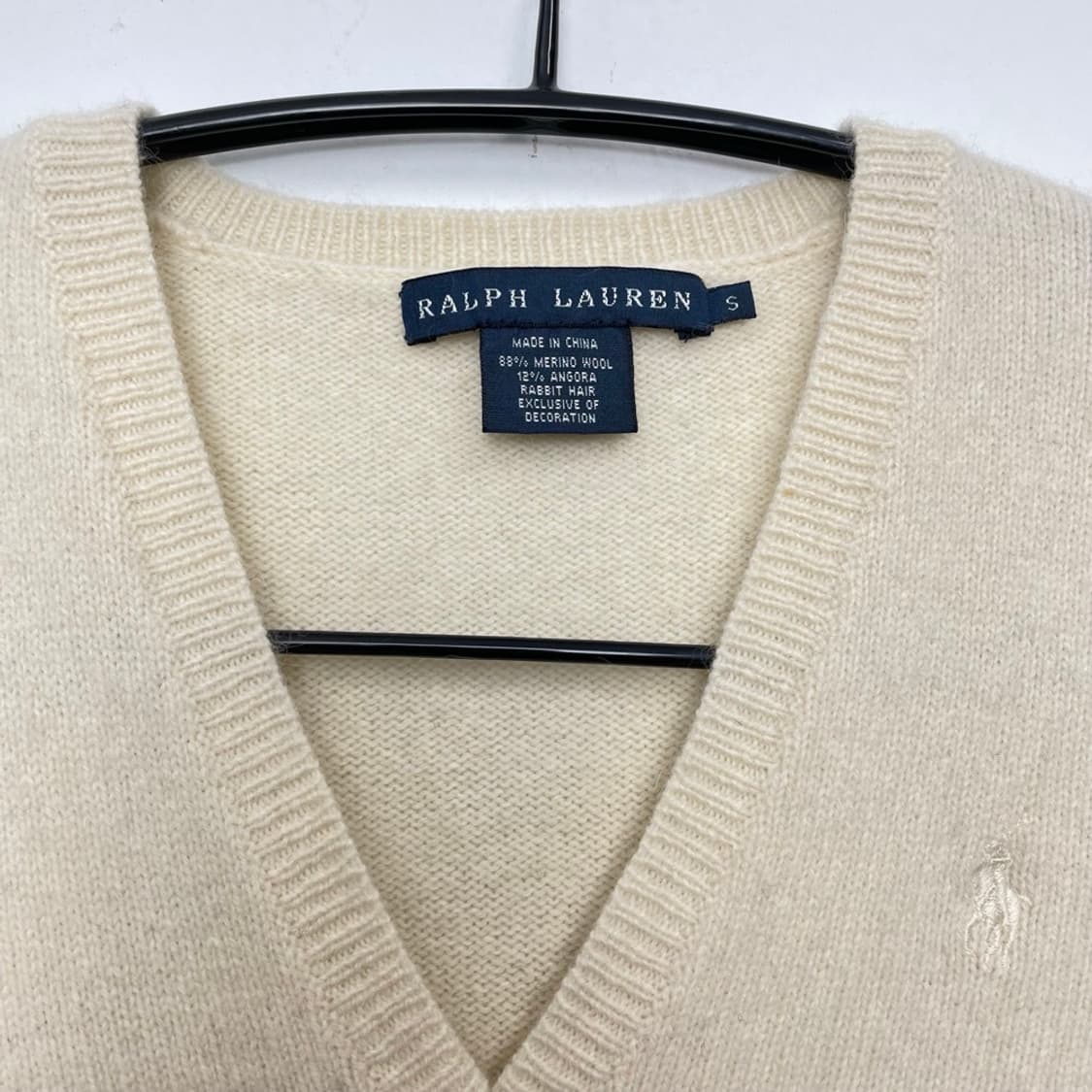 랄프 로렌 RALPH LAUREN 브이넥 메리노울 앙고라 니트 S  상품이미지2