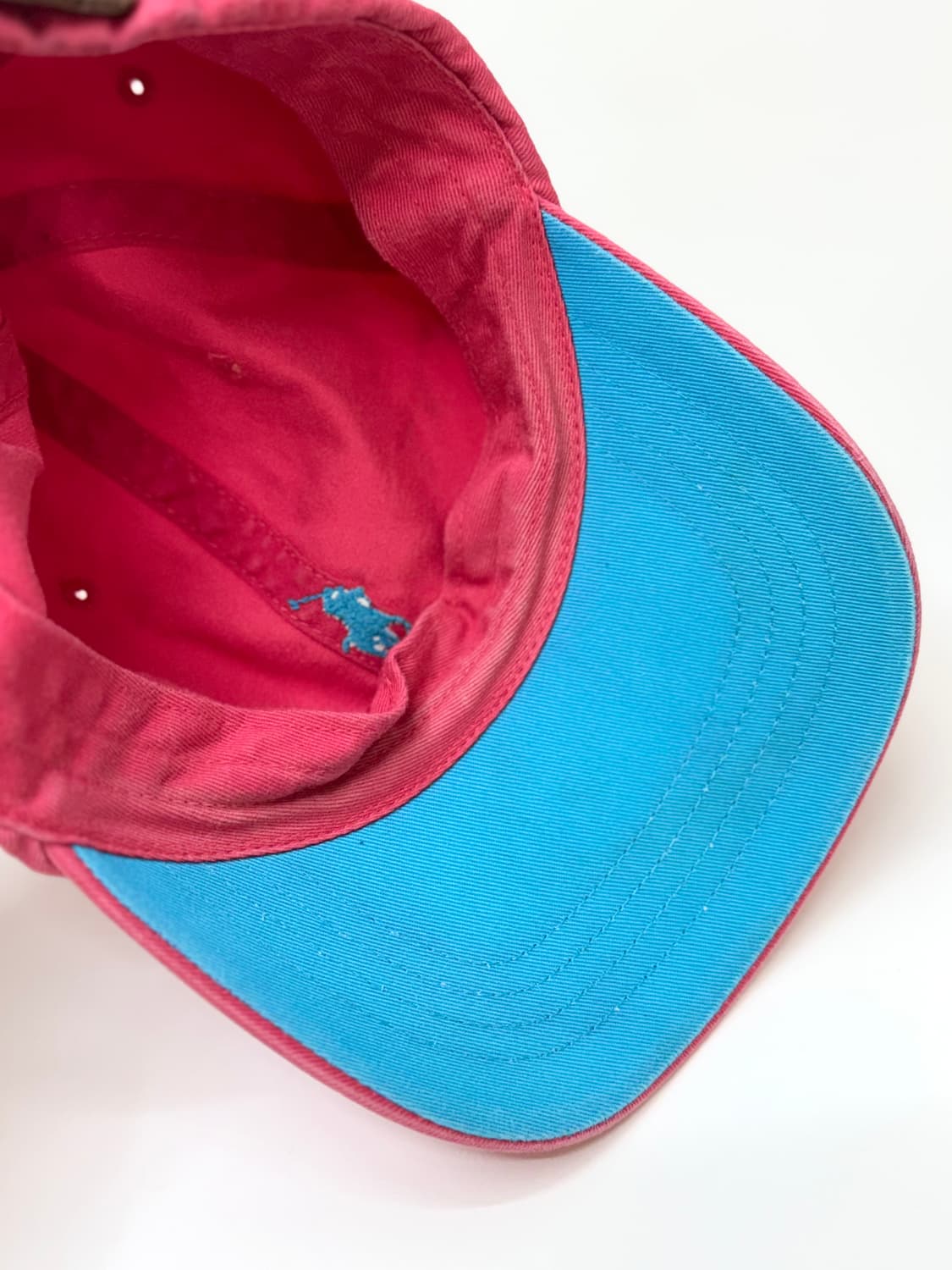 Polo 폴로 랄프로렌 핑크-블루 배색 볼캡 상품이미지5