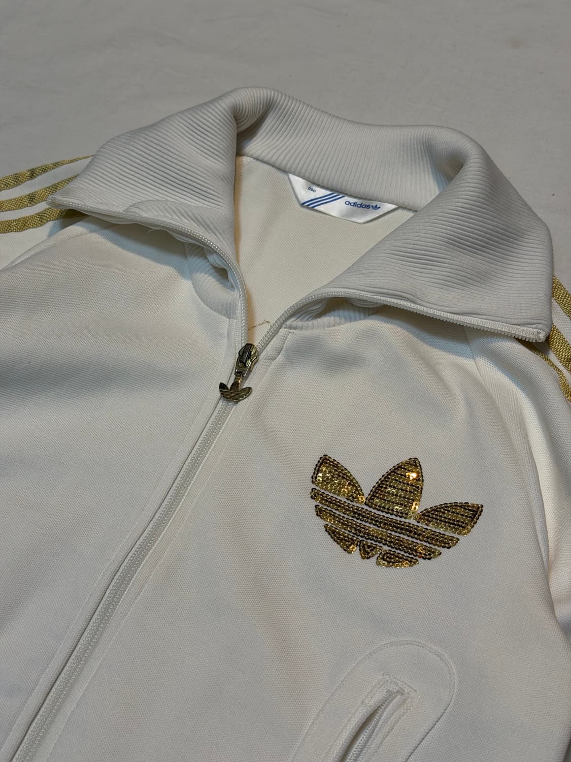 00s 아디다스 글리터 빅파이어버드 져지 화이트 골드 상품이미지3