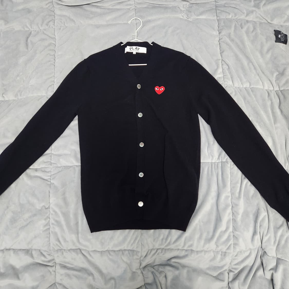 꼼데가르송 레드 하트 가디건 Black 상품이미지3