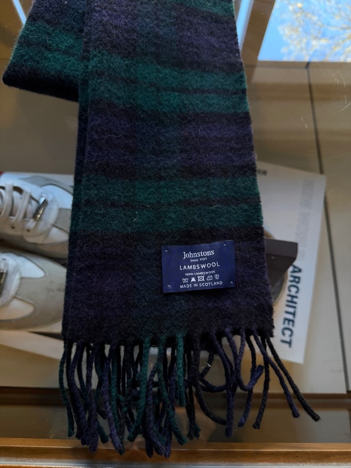 존스톤스 블랙와치 램스울 머플러 상품이미지5