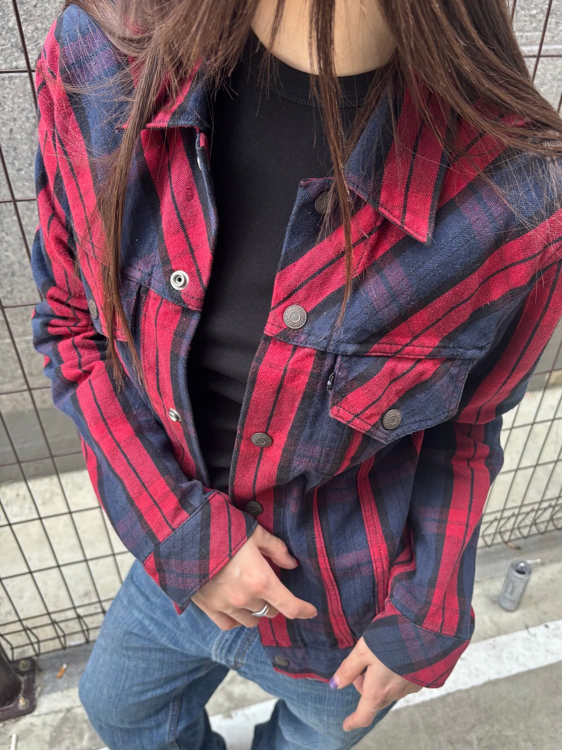 리바이스 레드 체크 자켓 상품이미지3