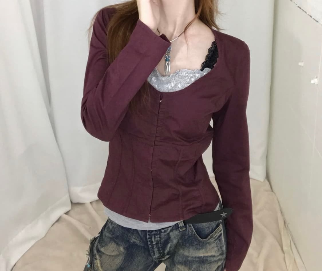 할리데이비슨 버건디 셔츠 할리데이비슨 셔츠 빈티지셔츠 y2k 상품이미지1