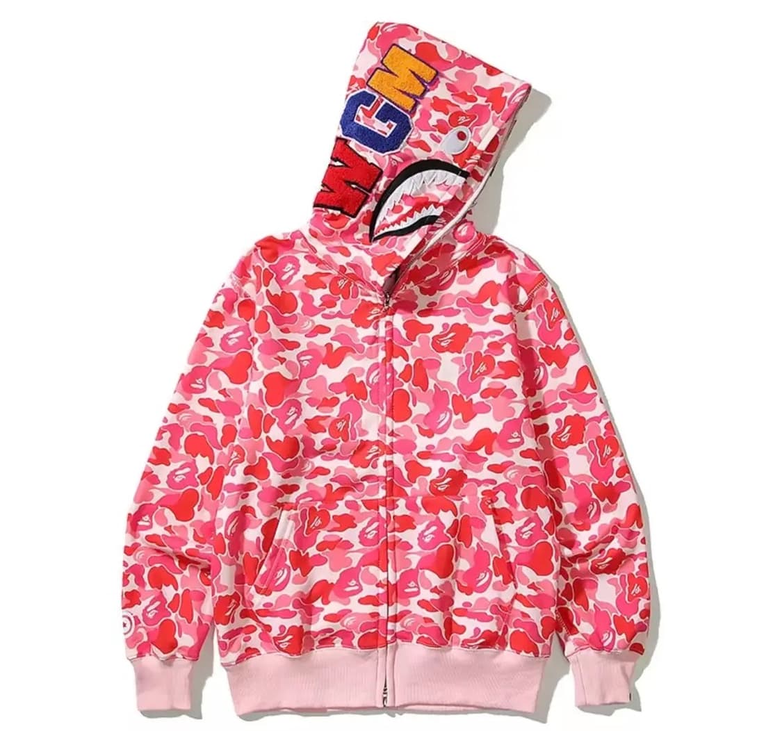 베이프 샤크후드 핑크 xl 새상품 상품이미지1