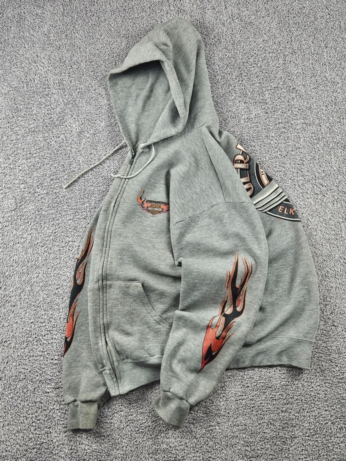 2002 할리데이비슨 엘크하트 플레임 후드집업 ( L추정 )/ 11318 상품이미지4