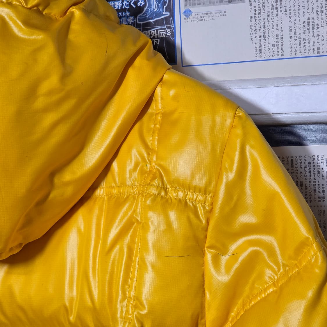 아디다스 옐로우 덕다운 삼선 후드 패딩 상품이미지7