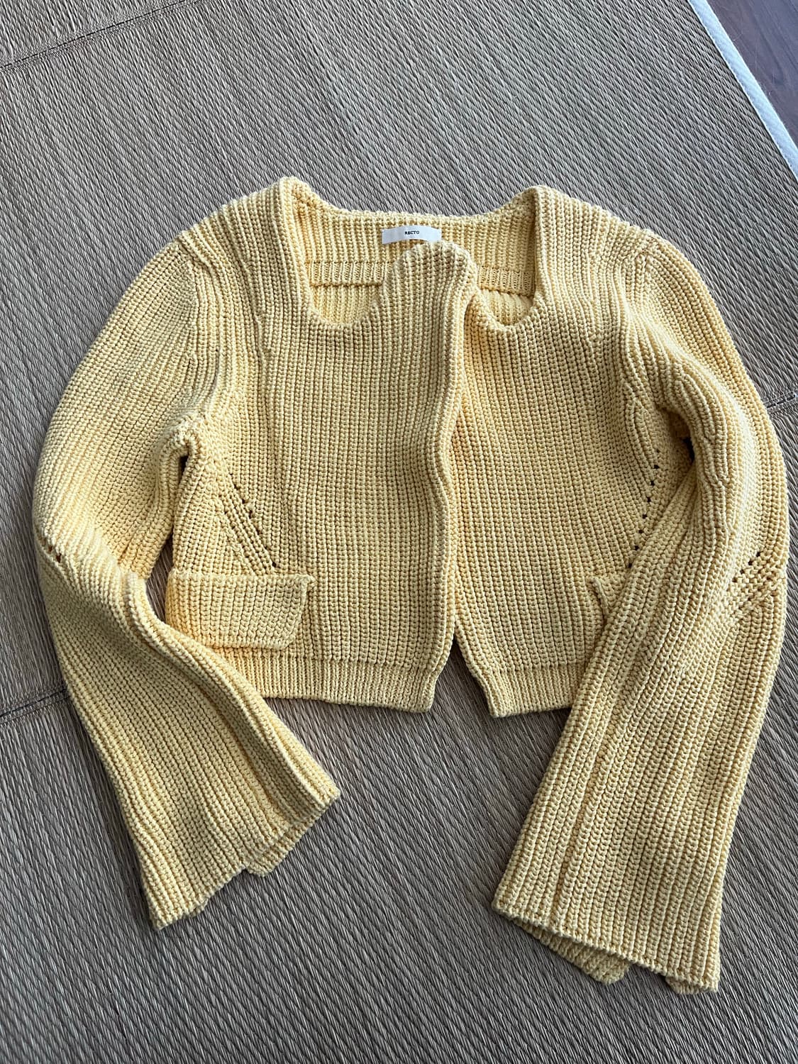 렉토 옐로우 가디건 상품이미지1