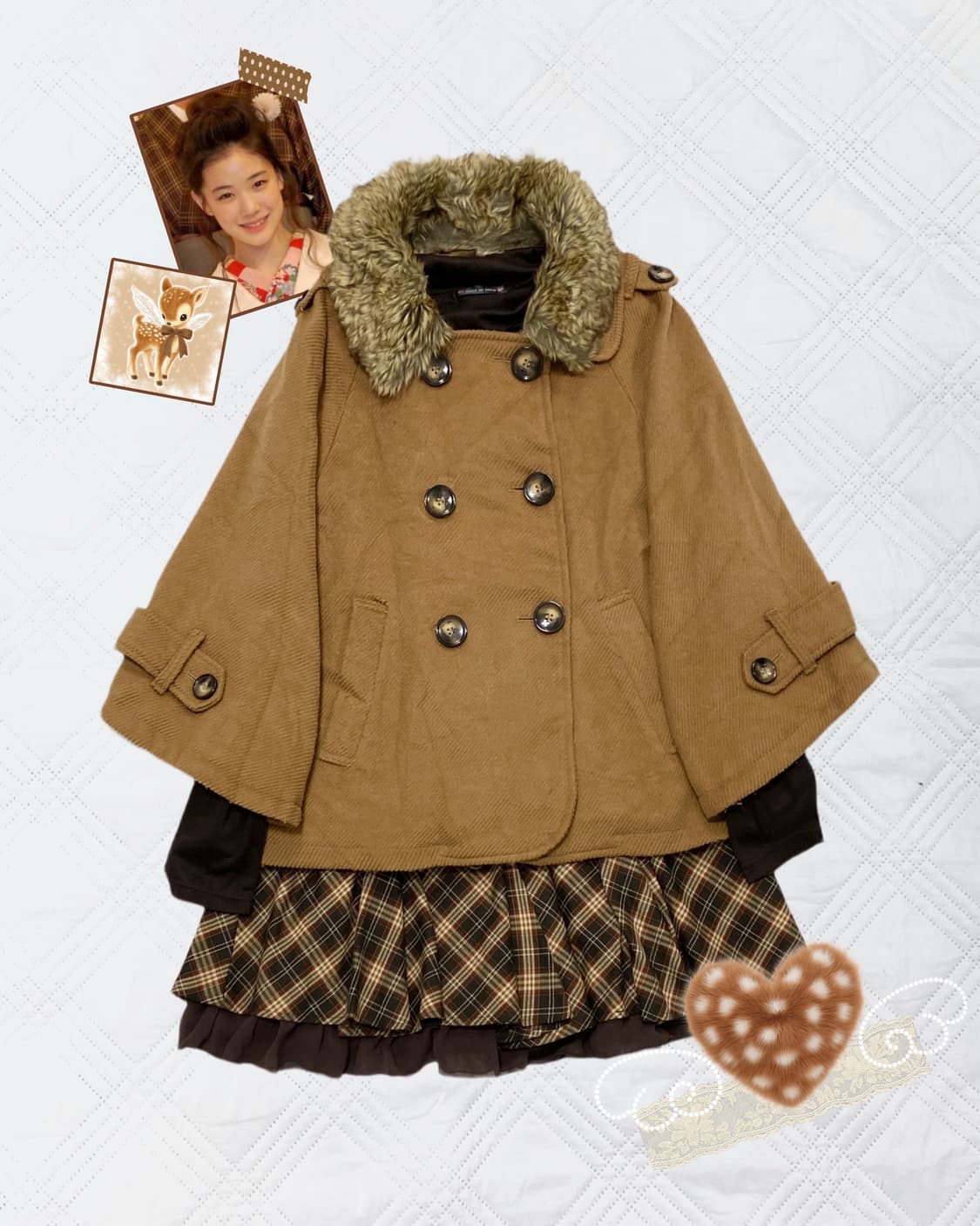 ꒰ঌ 리락쿠마 라떼갸루 케이프 세트 ໒꒱ 상품이미지1